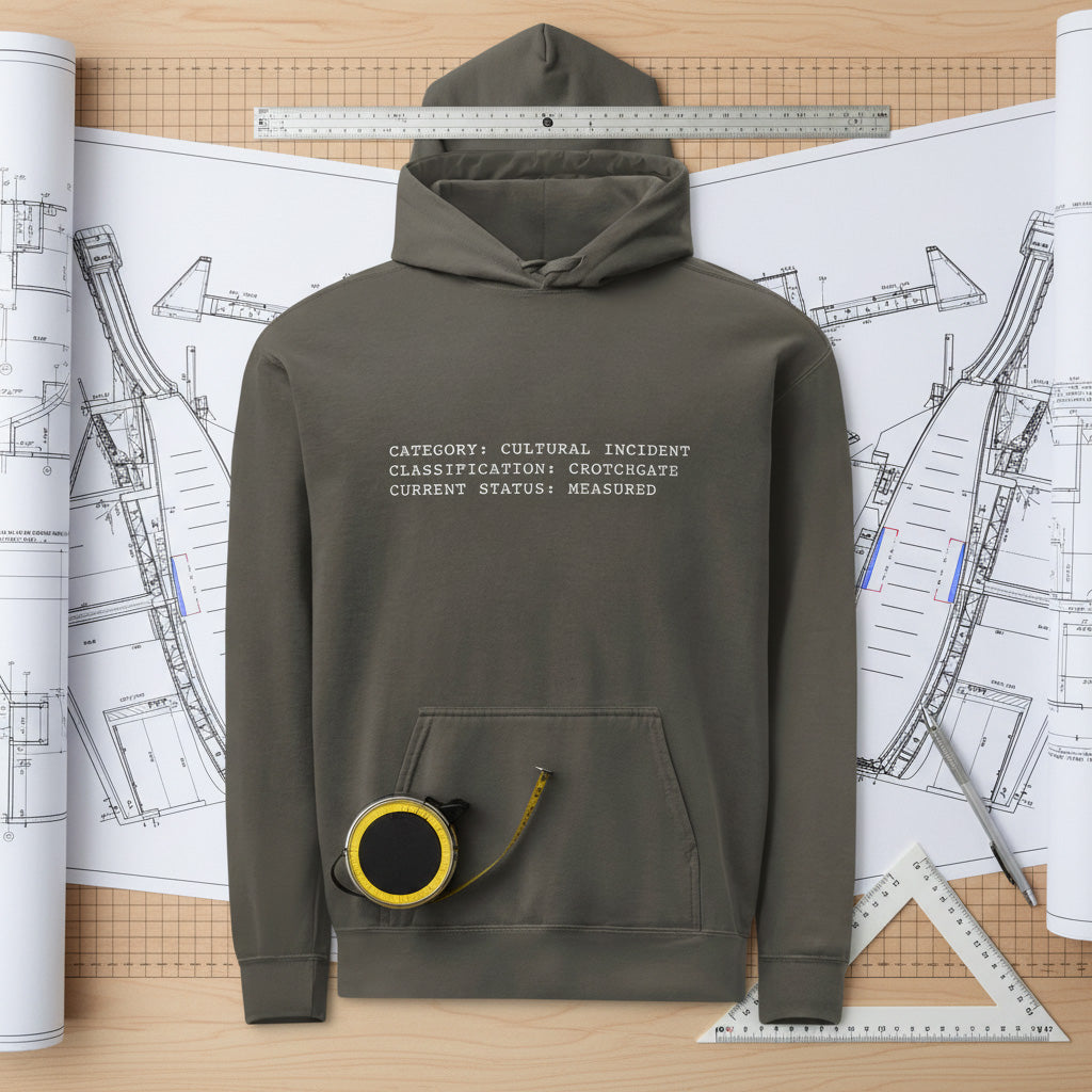 Classification: Crotchgate — Premium Comfort Colors Unisex Hoodie in Pepper