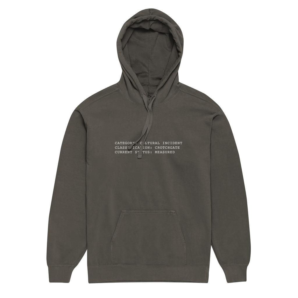 Classification: Crotchgate — Premium Comfort Colors Unisex Hoodie in Pepper