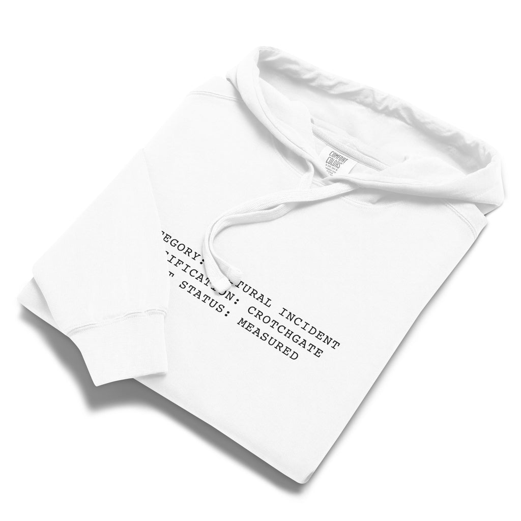 Classification: Crotchgate — Premium Hoodie in White