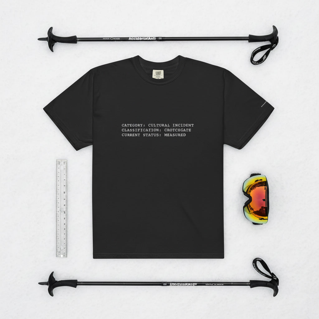 Classification: Crotchgate — Premium Comfort Colors Unisex Tee in Black