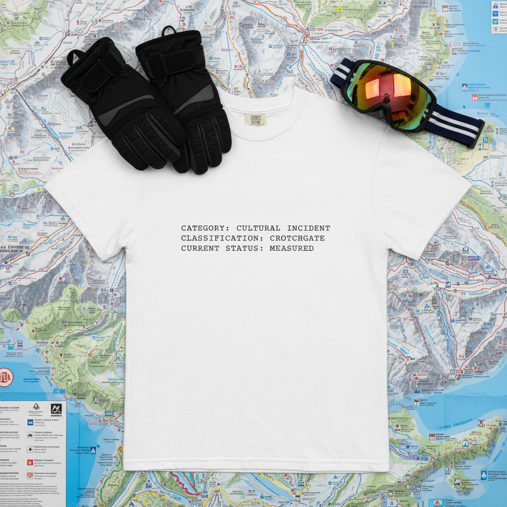 Classification: Crotchgate — Premium Comfort Colors Unisex Tee in White