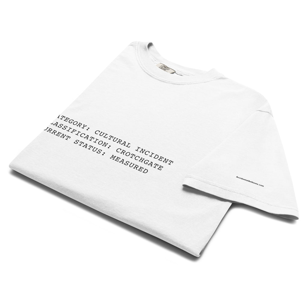 Classification: Crotchgate — Premium Comfort Colors Unisex Tee in White