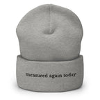 Measured Again Today — Knit Beanie in Dark Gray