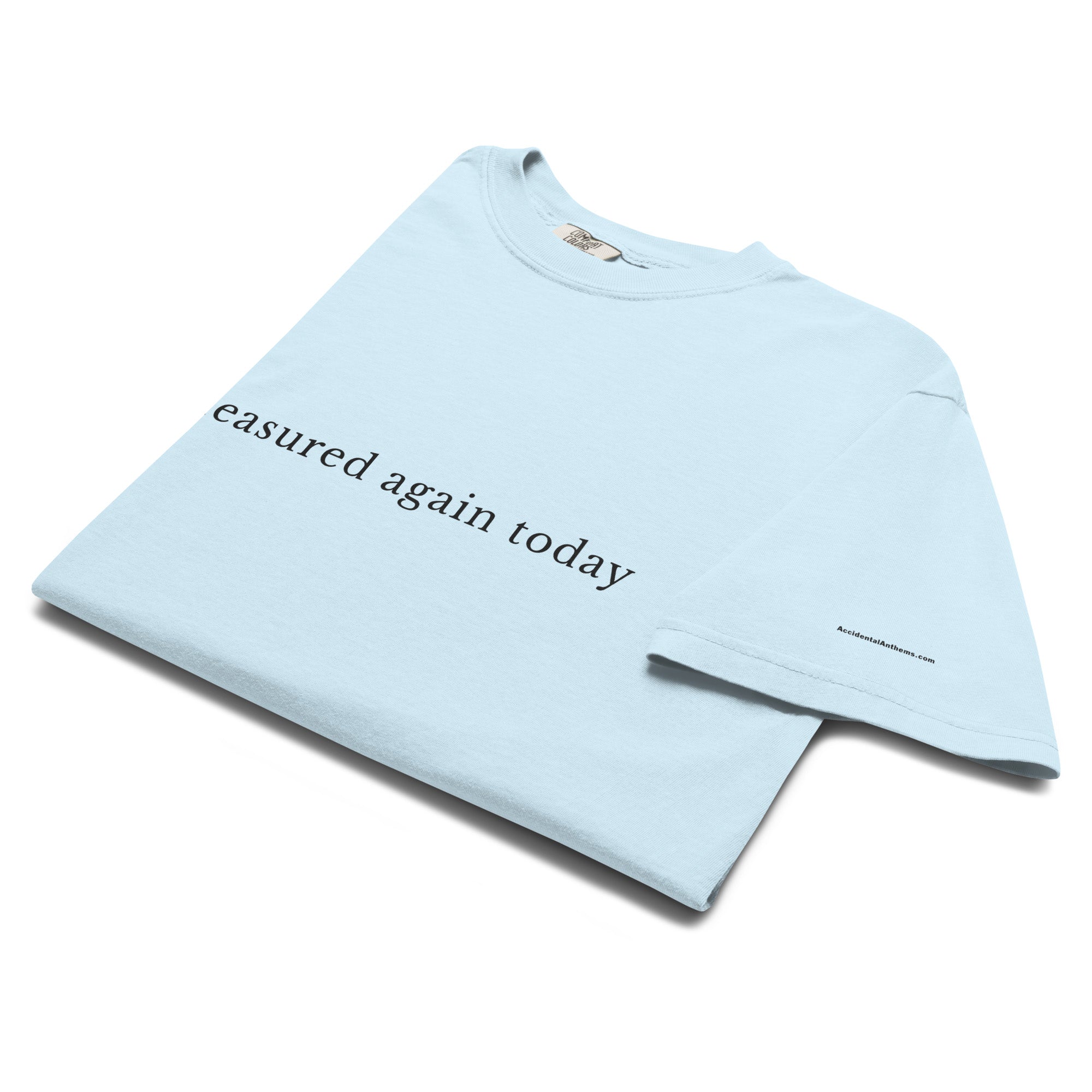 Measured Again Today — Premium Comfort Colors Unisex Tee in Chambray