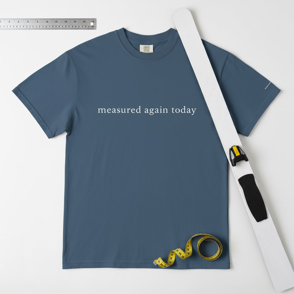 Measured Again Today — Premium Tee in Midnight