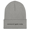 Measured Again Today — Knit Beanie in Dark Gray