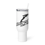 Measure Twice Jump Once — Travel Mug in White