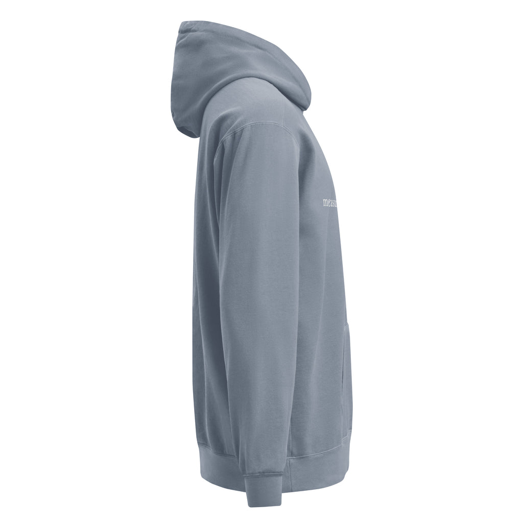 Measured Again Today — Premium Hoodie in Blue Jeans