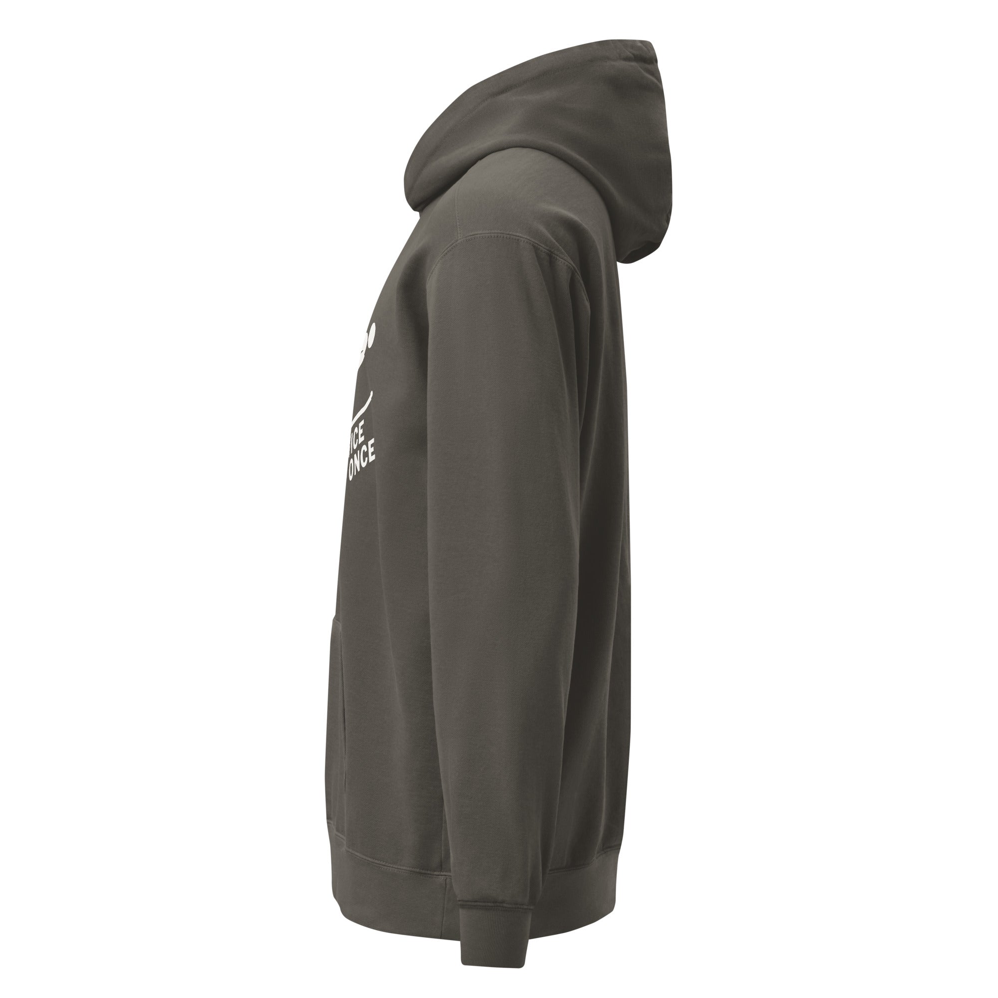 Measure Twice Jump Once —Premium Hoodie in Pepper